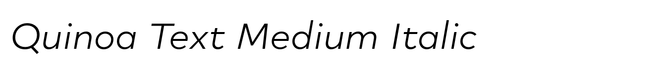 Quinoa Text Medium Italic
